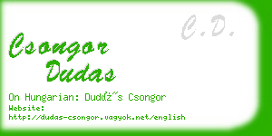 csongor dudas business card